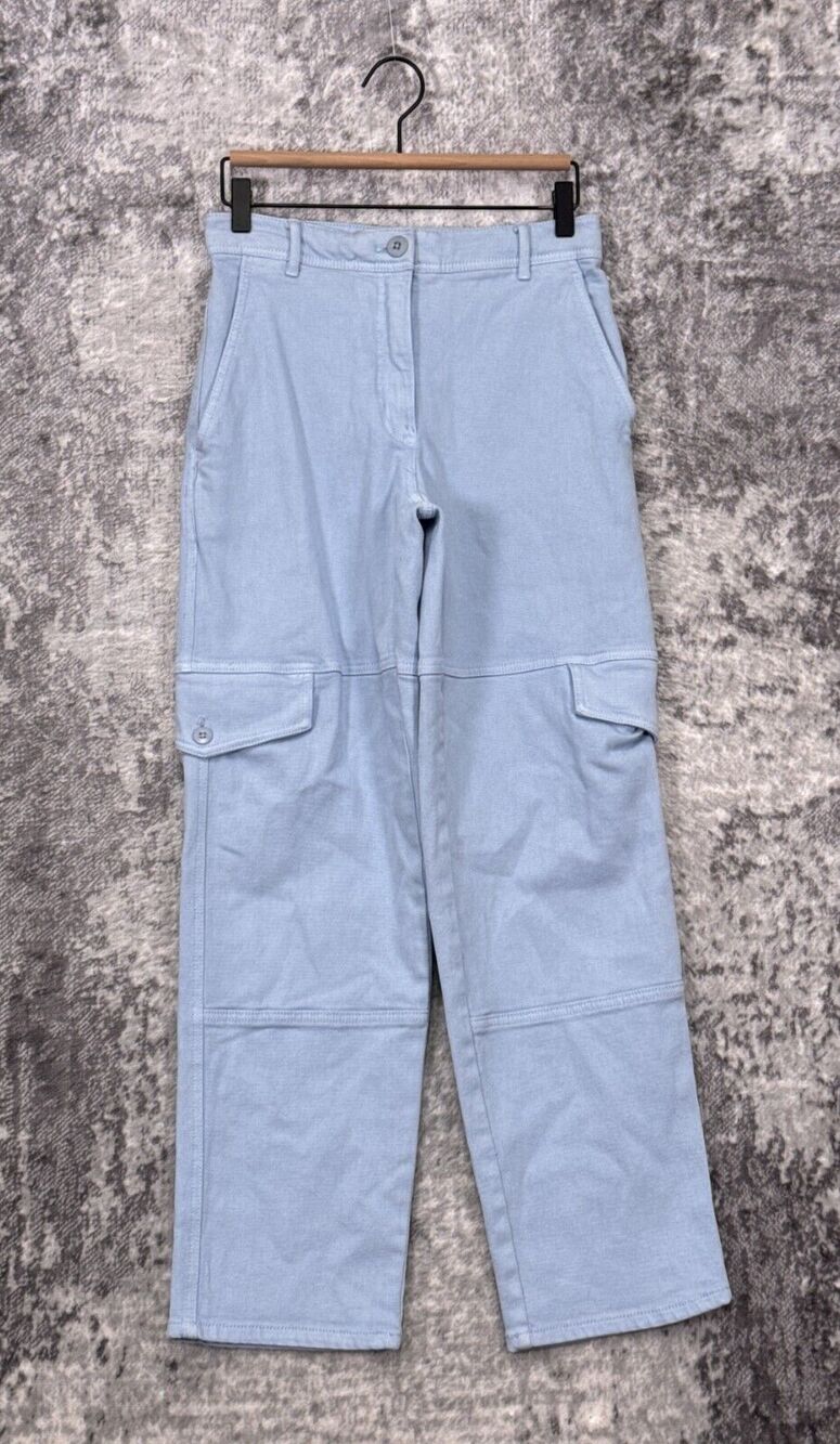 Aritzia Pants 2 Womens Wilfred Free Maeve Cargo Straight Leg In Light Blue